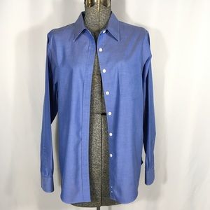 L L Bean Crisp Blue Button Down Shirt